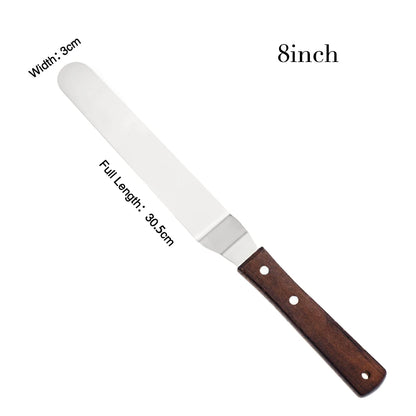 Spatule à Glaçage Inclinée en Acier Inoxydable – Idéale pour Gâteaux, Crèmes et Pâtisseries | Manche Antidérapant & Lame Flexible - Ustensile de chef
