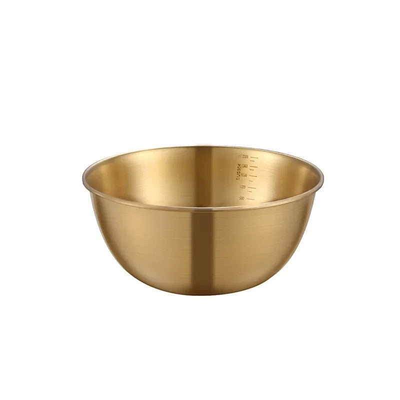 Saladier inox 304 avec graduation – Bol de préparation cuisine