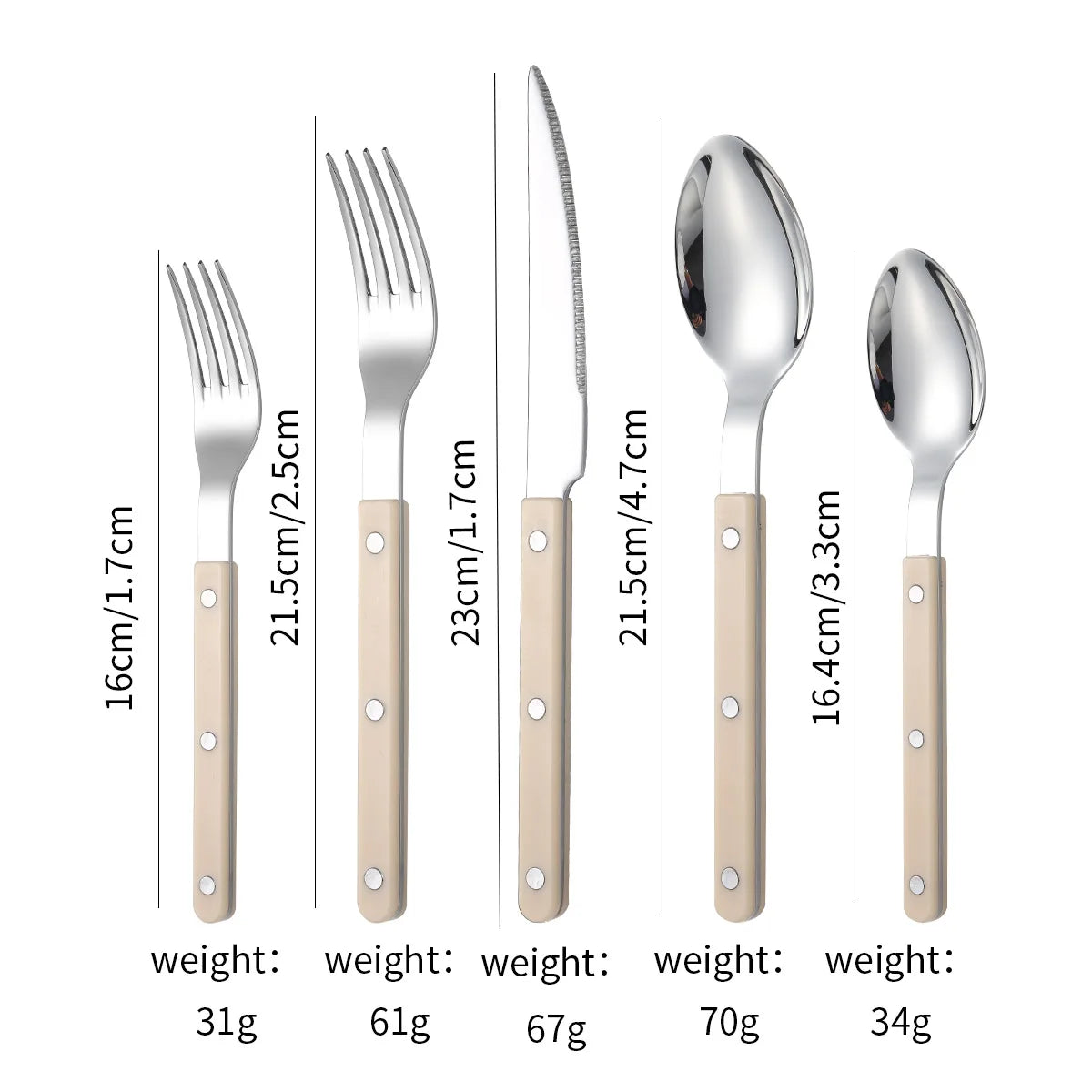 Couverts en Inox – Set Élégant 1 personne