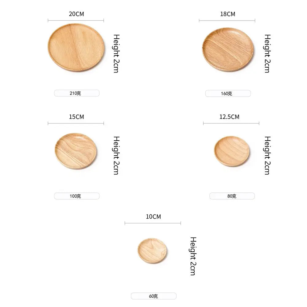 Assiettes en bois naturel – Plateau multifonction sain