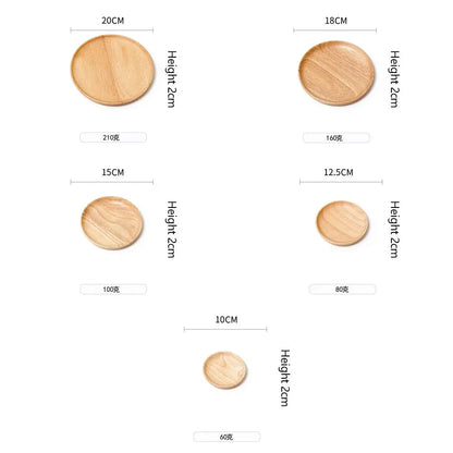 Assiettes en bois naturel – Plateau multifonction sain