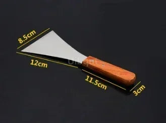 Spatule de cuisine en acier inoxydable avec manche ergonomique