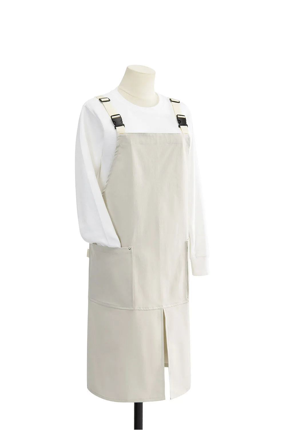Tablier Imperméable en Coton et Polyester - Ajustable, pour Cuisine, Pâtisserie, Restaurant beige