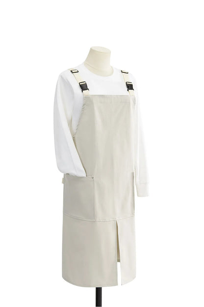 Tablier Imperméable en Coton et Polyester - Ajustable, pour Cuisine, Pâtisserie, Restaurant beige