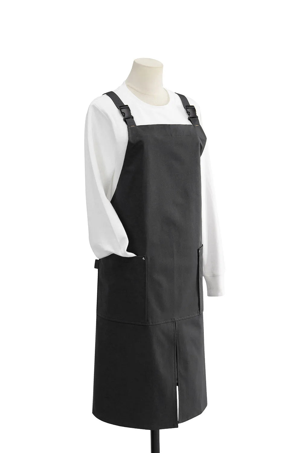 Tablier Imperméable en Coton et Polyester - Ajustable, pour Cuisine, Pâtisserie, Restaurant gris foncé