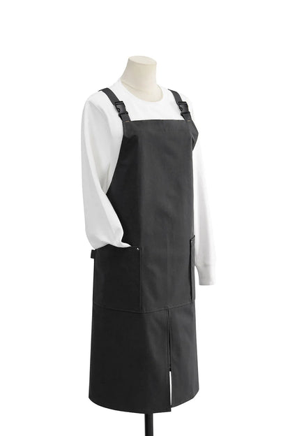 Tablier Imperméable en Coton et Polyester - Ajustable, pour Cuisine, Pâtisserie, Restaurant gris foncé