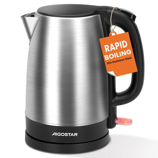 Bouilloire électrique inox 1,7L rapide 2200W avec design moderne en acier inoxydable