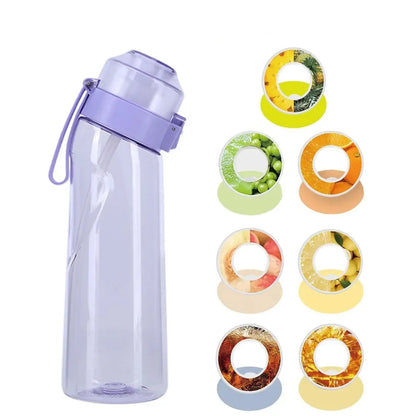 Gourde transparente Ustensile de chef 650 ml avec 7 capsules pour eau aromatisée sans sucre