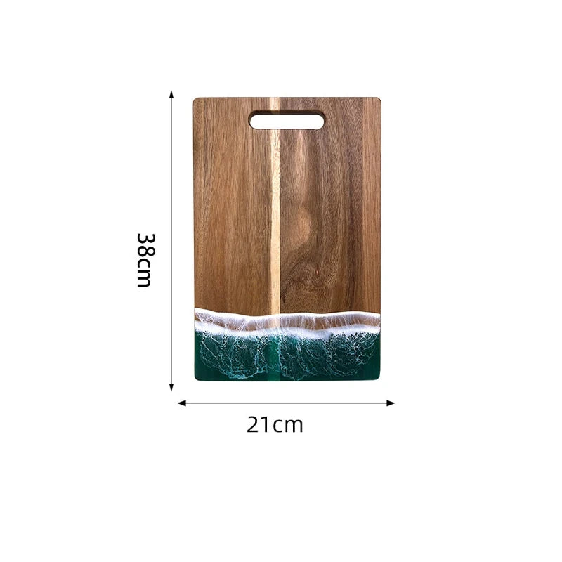 Planche à Découper en Bois d’Acacia – Artisanale, Écologique et Durable, dimensions 38x21 cm, design élégant