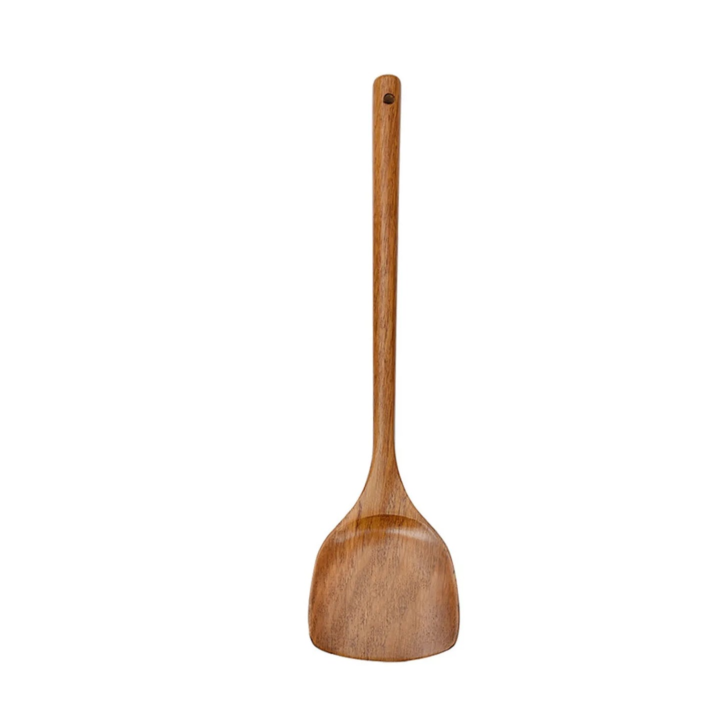Ustensile de Cuisine en Bois – Cuillère ou Spatule Écologique. Spatule en bois à manche long, finition lisse, trou de suspension