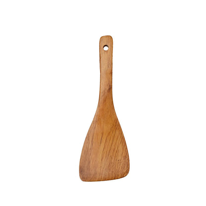 Spatule en bois lisse avec poignée percée pour suspendre, Ustensile de Cuisine en Bois – Cuillère ou Spatule Écologique.