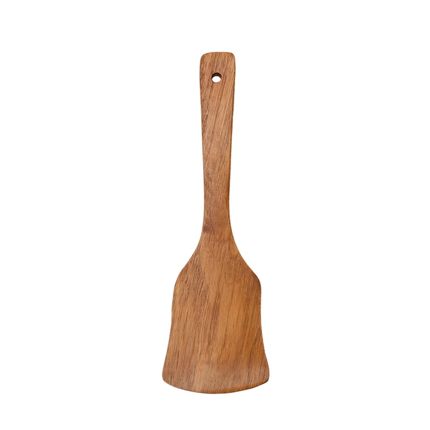 Ustensile de Cuisine en Bois – Cuillère ou Spatule Écologique, spatule en bois lisse avec manche percé pour suspendre