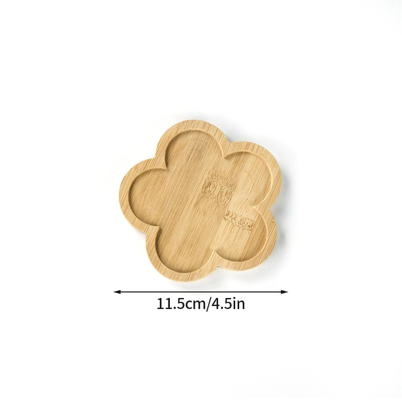 Plateau Décoratif en Bambou – Élégance Naturelle Pratique. Plateau fleur en bambou 11,5 cm idéal pour apéritifs et présentation