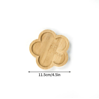 Plateau Décoratif en Bambou – Élégance Naturelle Pratique. Plateau fleur en bambou 11,5 cm idéal pour apéritifs et présentation