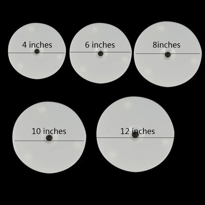 Supports à gâteaux multi-niveaux ensemble de 5 plateaux ronds 4,6,8,10,12 inches avec trous centraux pour chevilles