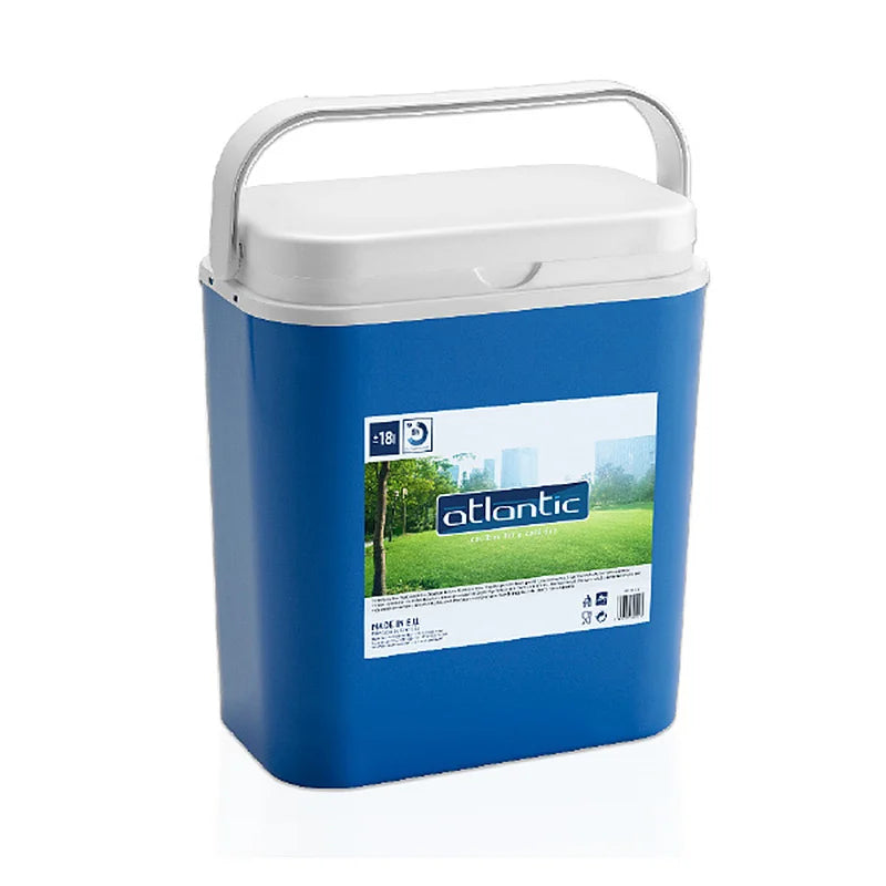 Glacière Rigide Atlantic Portable – Jusqu’à 9h de Froid, modèle bleu avec poignée blanche facile à transporter