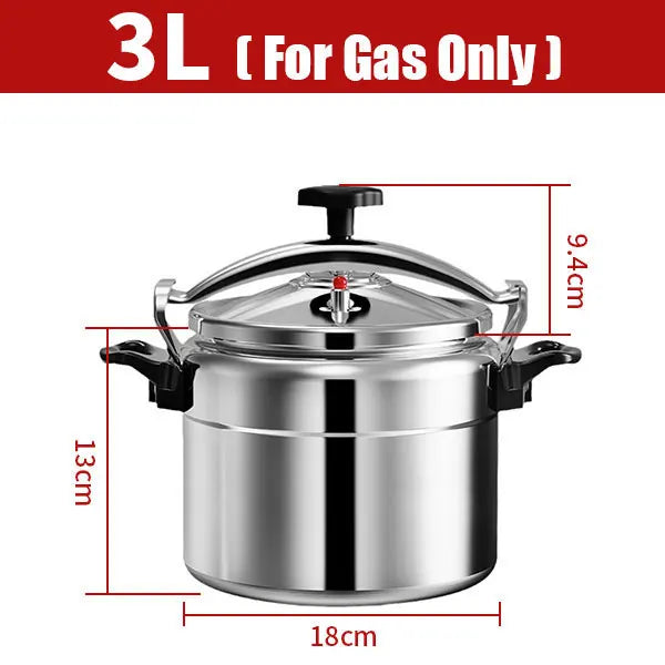 Autocuiseur Aluminium 3 à 7L – Idéal pour Cuisson sur Gaz, cuisson rapide avec mesures détaillées 3L