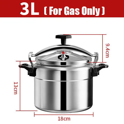 Autocuiseur Aluminium 3 à 7L – Idéal pour Cuisson sur Gaz, cuisson rapide avec mesures détaillées 3L