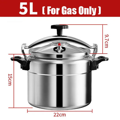 Autocuiseur Aluminium 3 à 7L – Idéal pour Cuisson sur Gaz avec poignée noire et couvercle sécurisé