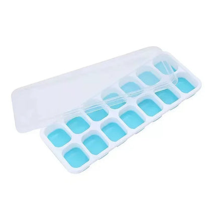 Bac à Glaçons Silicone avec Couvercle 14 Compartiments, pratique pour créer des glaçons facilement