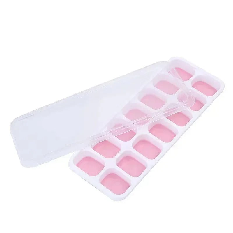 Bac à Glaçons Silicone avec Couvercle 14 Compartiments pour réaliser des glaçons pratiques et faciles