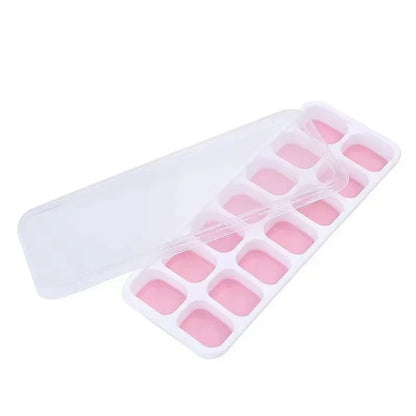 Bac à Glaçons Silicone avec Couvercle 14 Compartiments pour réaliser des glaçons pratiques et faciles