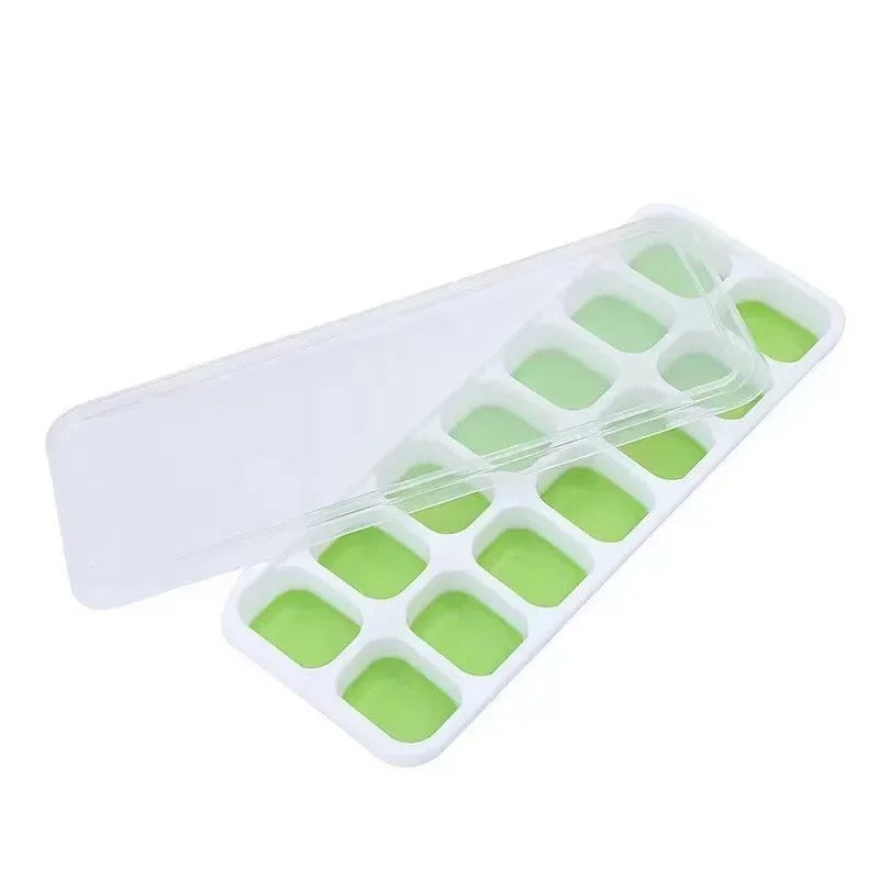 Bac à Glaçons Silicone avec Couvercle 14 Compartiments pour faire des glaçons pratiques et faciles à utiliser