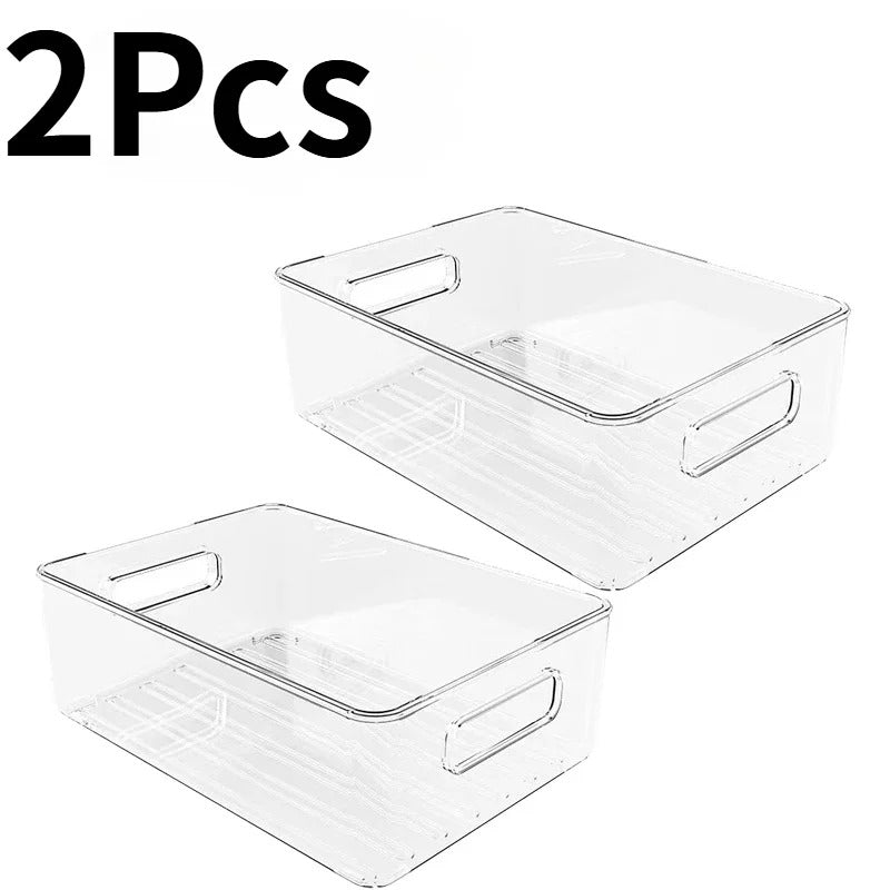 Bac de rangement pour frigo transparent Ustensile de chef, Organisateur réfrigérateur pour fruits et légumes