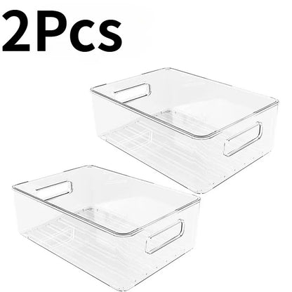 Bac de rangement pour frigo transparent Ustensile de chef, Organisateur réfrigérateur pour fruits et légumes