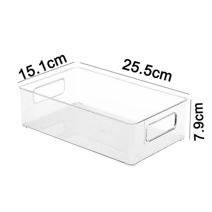 Bac de rangement pour frigo transparent pour organiser fruits et légumes, dimensions 25.5x15.1x7.9 cm