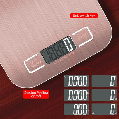 Balance de Cuisine Électronique 1 g – Balance Numérique avec Affichage LED et touches de contrôle claires