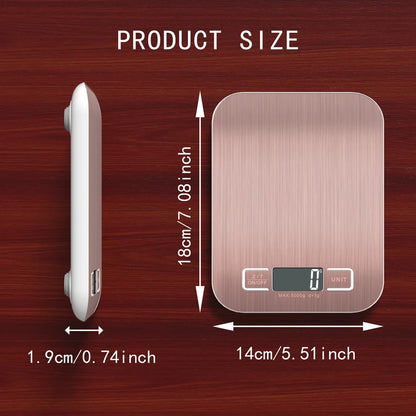 Balance de Cuisine Électronique 1 g – Balance Numérique avec Affichage LED, dimensions 18cm x 14cm