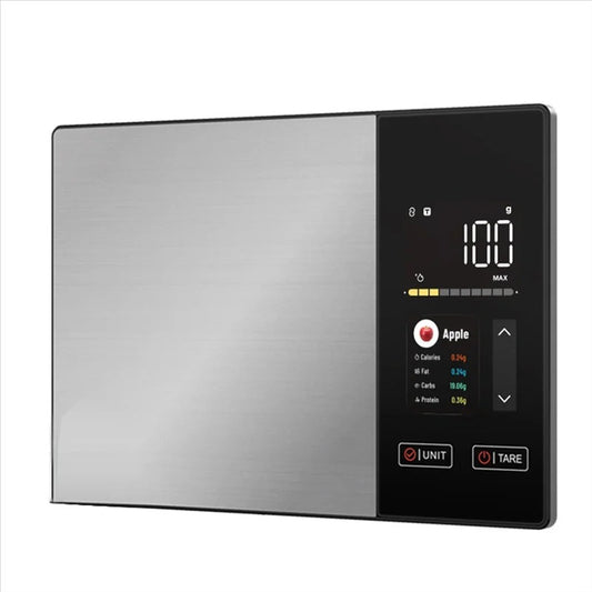 Balance de cuisine intelligente connectée avec application pour analyser vos aliments et mieux organiser vos repas.