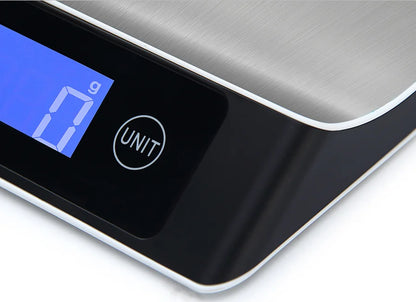 Balance de cuisine numérique inox haute précision avec écran LCD pour mesurer vos ingrédients