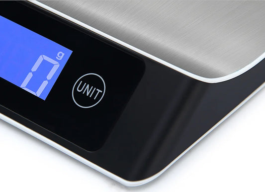Balance de cuisine numérique inox haute précision avec écran LCD pour mesurer vos ingrédients