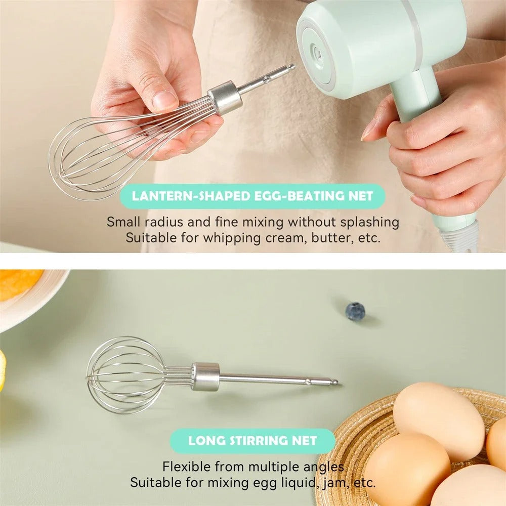 Batteur électrique rechargeable USB avec fouet en forme de lanterne pour mélanger facilement les préparations maison