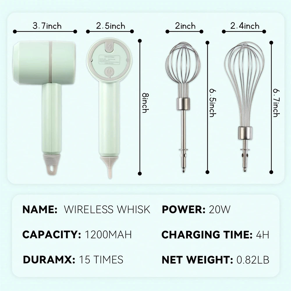 Batteur électrique rechargeable USB : simplifiez vos préparations maison avec des accessoires en acier inoxydable