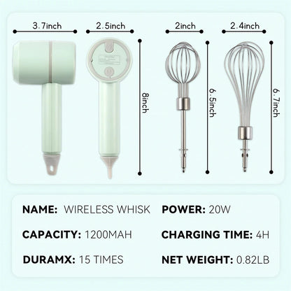 Batteur électrique rechargeable USB : simplifiez vos préparations maison avec des accessoires en acier inoxydable