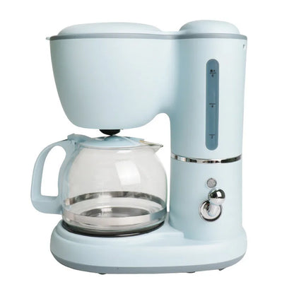 Cafetière filtre LISM 4-6 tasses bleu clair avec verseuse en verre et indicateur de niveau d'eau