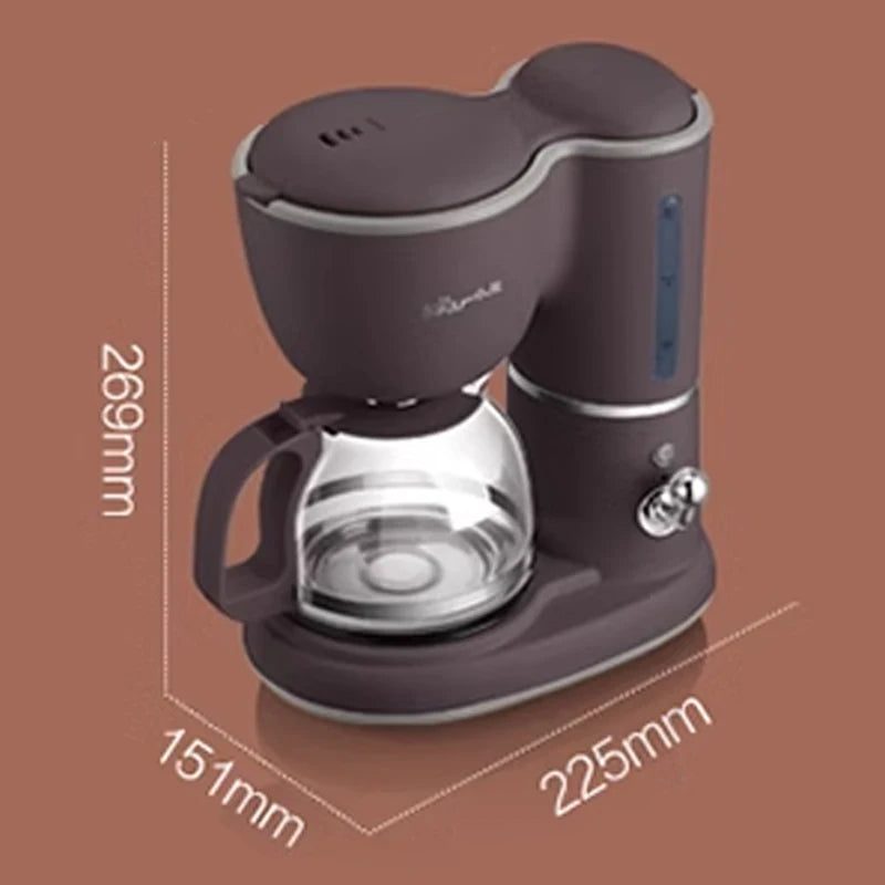 Cafetière filtre LISM 4-6 tasses marron avec verseuse en verre et design compact Ustensile de chef