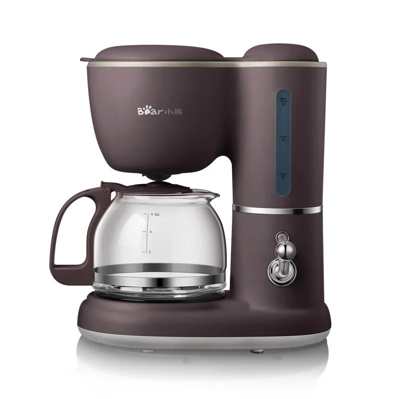 Cafetière filtre LISM 4-6 tasses Ustensile de chef avec verseuse en verre et design moderne marron