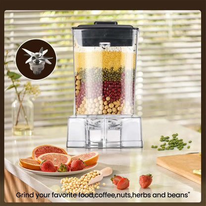 Blender haute capacité 2,5 L avec 9 vitesses et lames inox, idéal pour mixer fruits et légumes.
