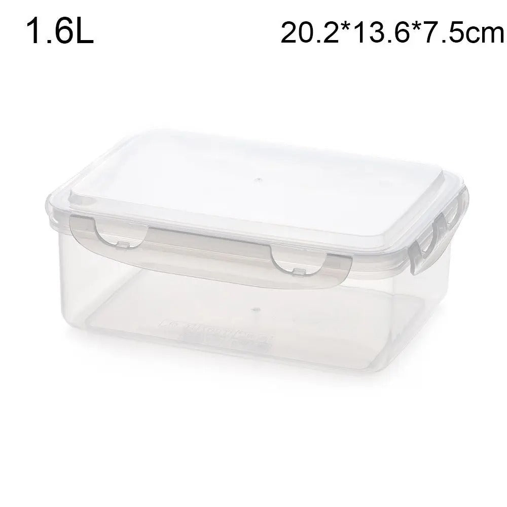 Boîte à Lunch Hermétique en Plastique – 300 ml à 2,35 L, transparente avec couvercle pratique pour conserver les aliments