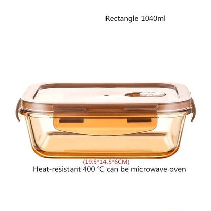 Boîte hermétique aliment en verre de 1040ml, compatible micro-ondes, idéale pour les repas Bento réutilisables
