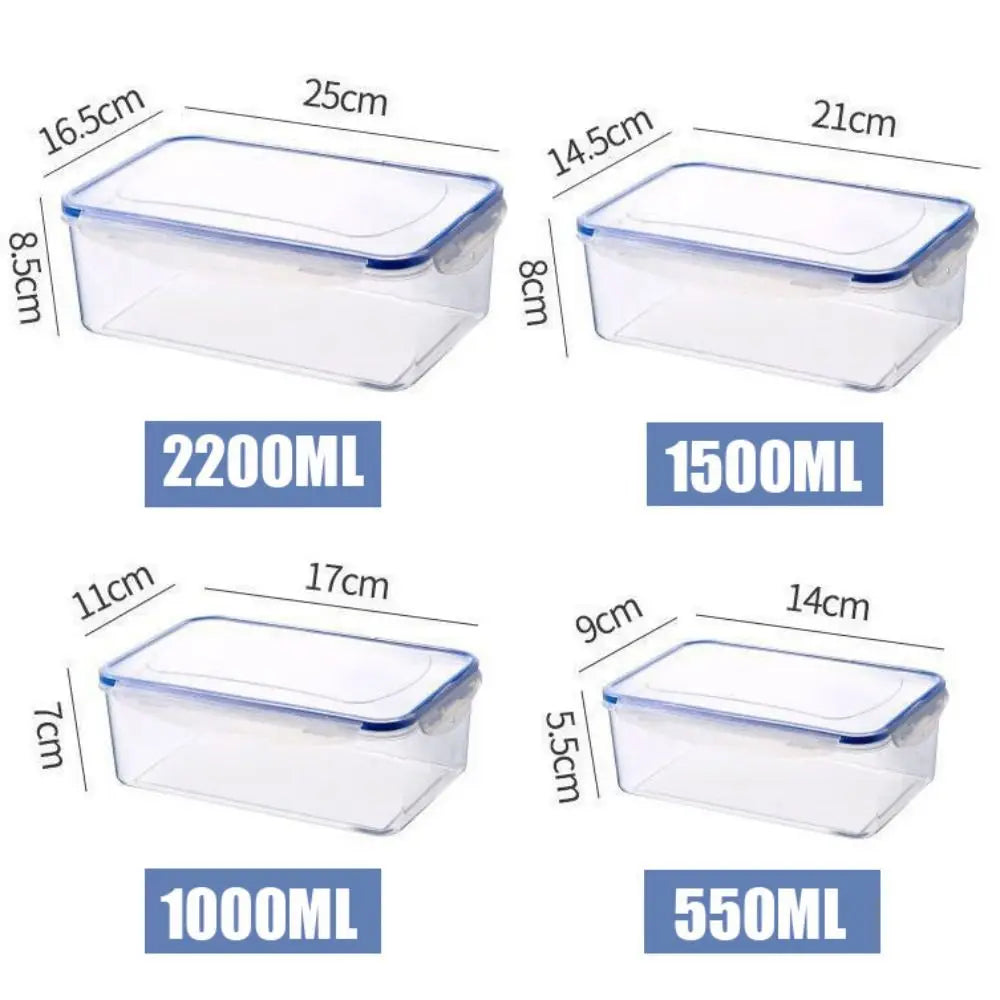 Boîte hermétique alimentaire en plastique avec différentes tailles disponibles pour conserver vos aliments