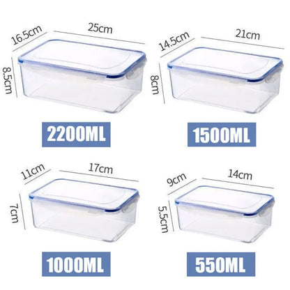 Boîte hermétique alimentaire en plastique avec différentes tailles disponibles pour conserver vos aliments