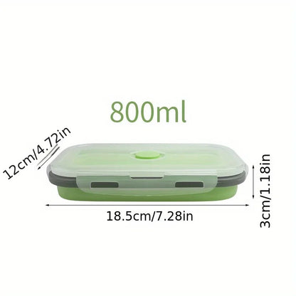 Boîte Repas Silicone Pliable Hermétique de 800ml avec couvercle étanche et design compact