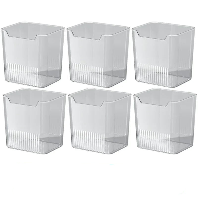 Boîtes de Rangement pour Réfrigérateur – Lot de 6 transparentes pour une organisation pratique des aliments