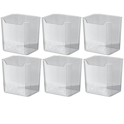 Boîtes de Rangement pour Réfrigérateur – Lot de 6 transparentes pour une organisation pratique des aliments