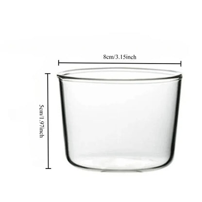 Bol à Dessert en Verre transparent de 8 cm de diamètre et 5 cm de hauteur pour servir vos douceurs